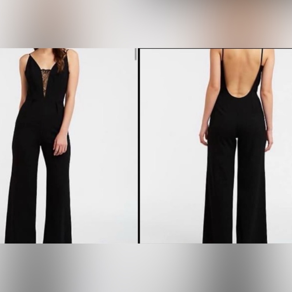 Charlotte Russe Black Jumpsuit Low Back